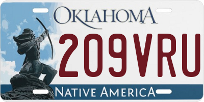 OK license plate 209VRU