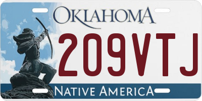 OK license plate 209VTJ