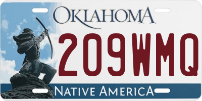 OK license plate 209WMQ
