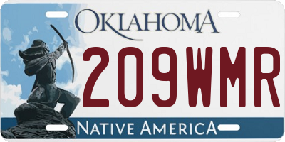 OK license plate 209WMR