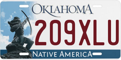 OK license plate 209XLU