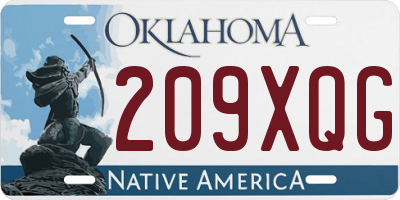 OK license plate 209XQG