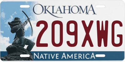 OK license plate 209XWG