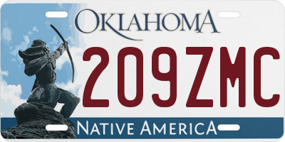 OK license plate 209ZMC