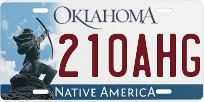 OK license plate 210AHG