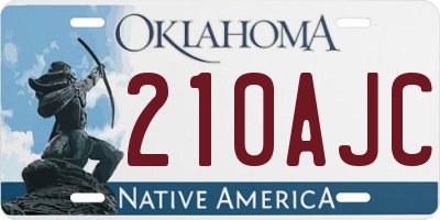 OK license plate 210AJC