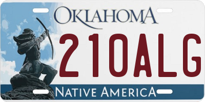 OK license plate 210ALG