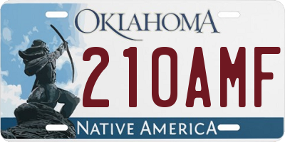 OK license plate 210AMF
