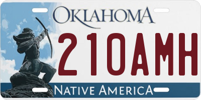 OK license plate 210AMH