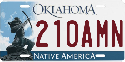 OK license plate 210AMN