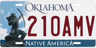 OK license plate 210AMV