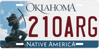 OK license plate 210ARG