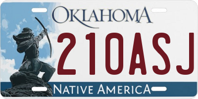 OK license plate 210ASJ