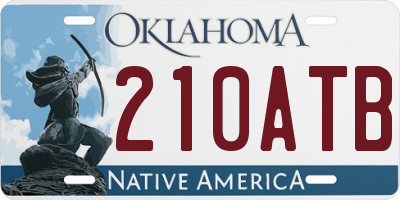 OK license plate 210ATB