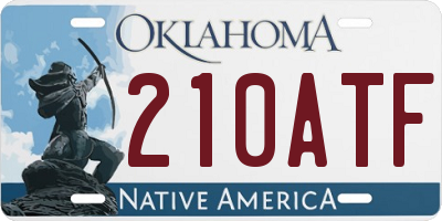 OK license plate 210ATF