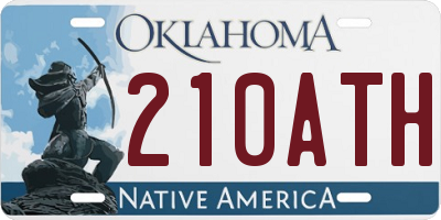 OK license plate 210ATH