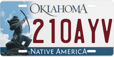 OK license plate 210AYV