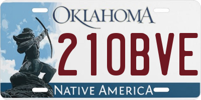OK license plate 210BVE