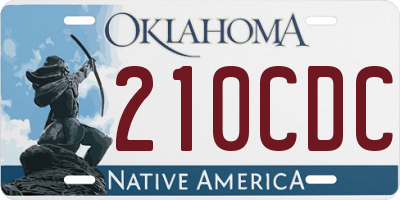 OK license plate 210CDC