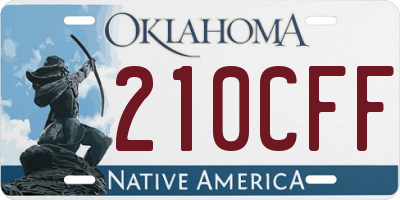 OK license plate 210CFF