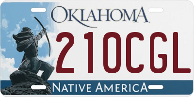 OK license plate 210CGL