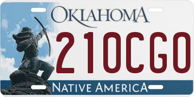 OK license plate 210CGO