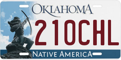 OK license plate 210CHL