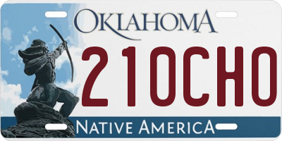 OK license plate 210CHO