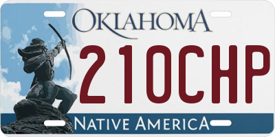OK license plate 210CHP
