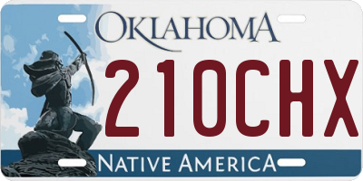 OK license plate 210CHX