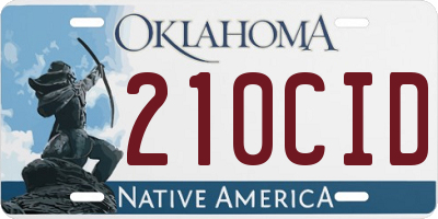 OK license plate 210CID