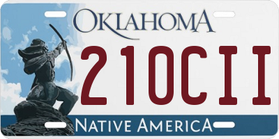 OK license plate 210CII