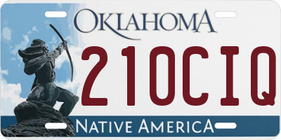 OK license plate 210CIQ