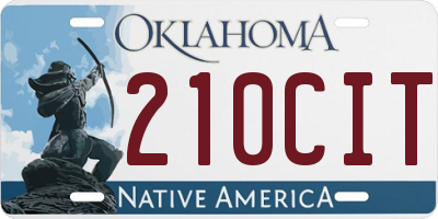OK license plate 210CIT