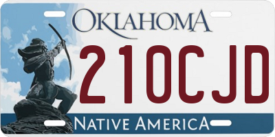 OK license plate 210CJD