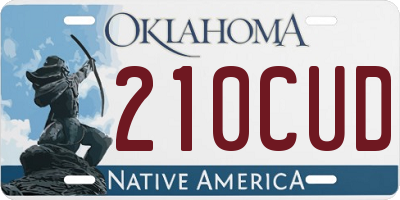 OK license plate 210CUD