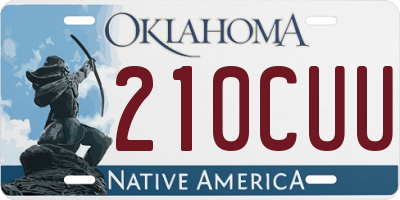OK license plate 210CUU
