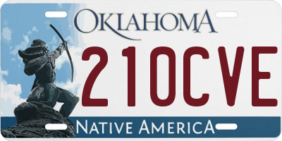 OK license plate 210CVE