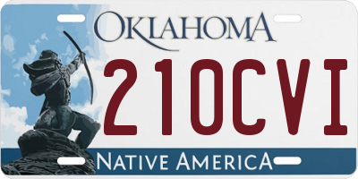 OK license plate 210CVI
