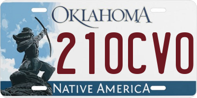 OK license plate 210CVO