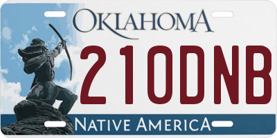 OK license plate 210DNB