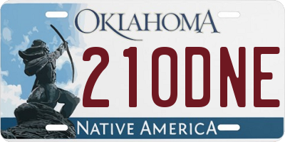 OK license plate 210DNE