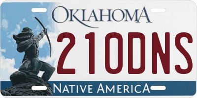 OK license plate 210DNS