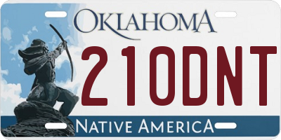 OK license plate 210DNT