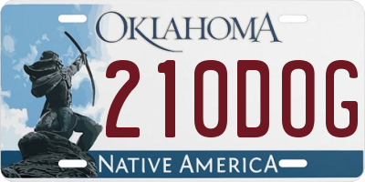 OK license plate 210DOG