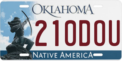 OK license plate 210DOU