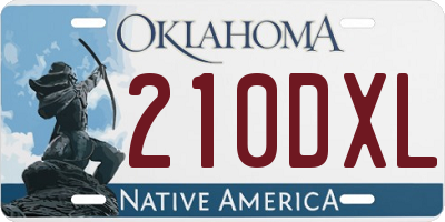 OK license plate 210DXL