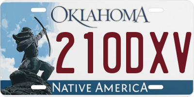OK license plate 210DXV