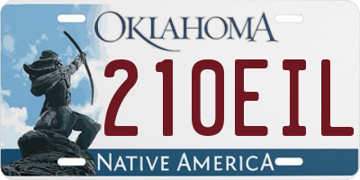 OK license plate 210EIL