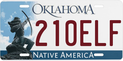 OK license plate 210ELF